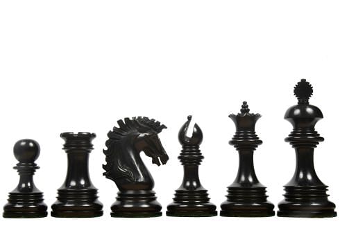 New Indian-American Luxury Series Weighted Chess Pieces in Genuine Ebony Wood & Indian Box Wood V2.0 - 4.4