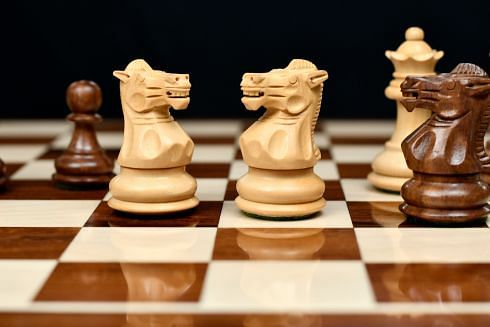 Buy Old Vintage English Staunton Series Chess Pieces in Sheesham Online