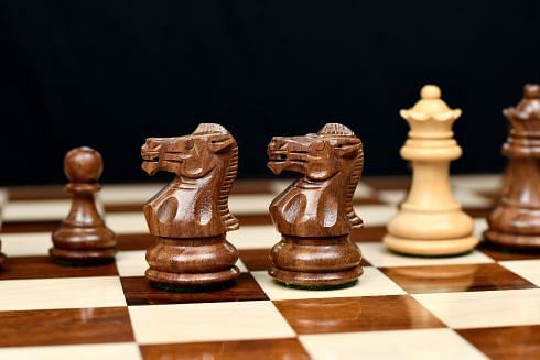 Buy Old Vintage English Staunton Series Chess Pieces in Sheesham Online