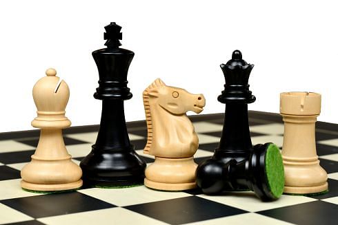 The Ultimate Series Staunton Chess Pieces Only in Ebonized / Boxwood - 3.75