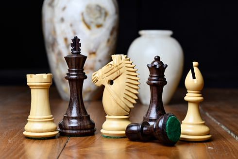 The Bridle Study Analysis Chess Pieces in Sheesham and Boxwood 