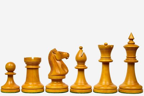 IMPROVED Repro 1904 Cambridge Springs International Tournament Chess Pieces in Ebonized & Antiqued Boxwood - 4