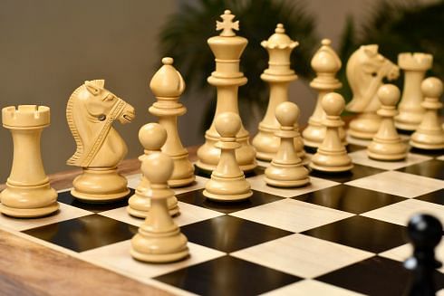 The Noble Stallion Chess Set Bridle Edition in Ebony & Box Wood - 4.8