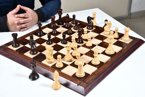 The Honour of Staunton (HOS) Series Weighted Chess Pieces in Rose wood & Box Wood - 4.0