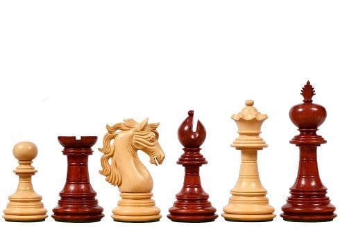American Adios Series Luxury Chess Pieces in Bud Rose / Box Wood - 4.4
