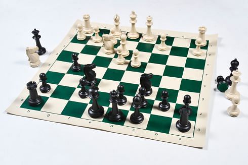 The Checkmate Series Tournament Plastic Chess Set (34 Pieces) Heavily Weighted with Extra Queens - 3.75