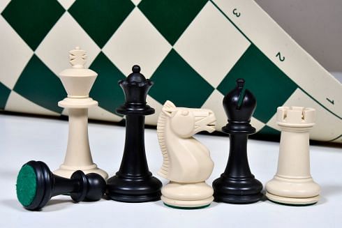 The Checkmate Series Tournament Plastic Chess Set (34 Pieces) Heavily Weighted with Extra Queens - 3.75