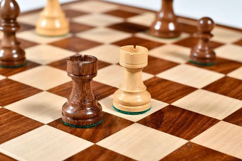 Tournament Series Staunton Chess Pieces with German Knight in Sheesham & Box Wood - 3