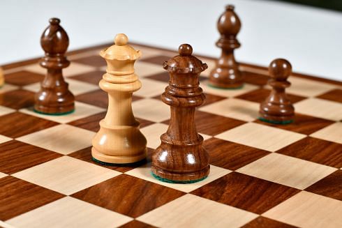 Tournament Series Staunton Chess Pieces with German Knight in Sheesham & Box Wood - 3