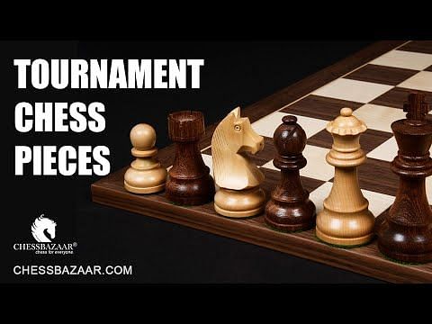 Tournament Series Staunton Chess Pieces with German Knight in Sheesham & Box Wood - 3.75