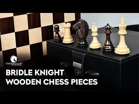 The Bridle Knight Series Wooden Chess Pieces in Indian Rosewood & Box Wood - 4.1