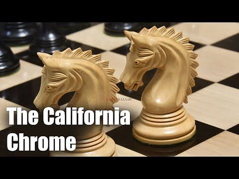 The California Chrome Staunton Series Chess Pieces Version 2.0 in Ebony / Box wood - 4.25