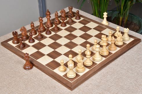 The Bridle Study Analysis Chess Pieces in Sheesham and Boxwood - 3.2