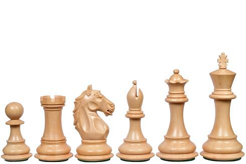 Alban Series Wooden Chess Pieces in Bud Rose Wood & Box Wood - 4.0