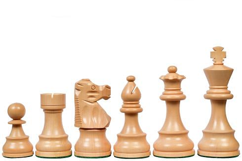 Reproduced French Lardy Exclusive Tournament Size Weighted Wooden Chess Pieces in Indian Rosewood / Box wood - 3.75