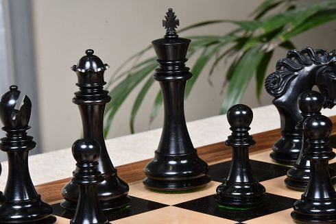 The Pegasus Series Artisan Staunton Chess Pieces ver 2.0 in Ebony / Boxwood - 4.6