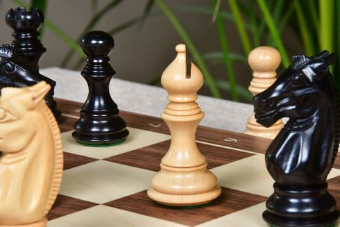 Meghdoot Staunton Series Wooden Chess Pieces in Ebony & Box Wood - 3.2