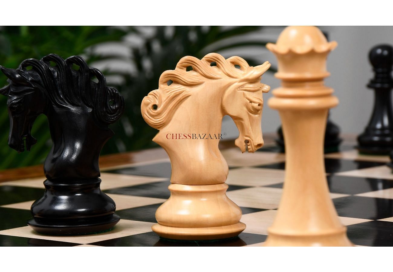 4.6 Mogul Luxury Chess Combo Set - Ebony Wood Chess Pieces +