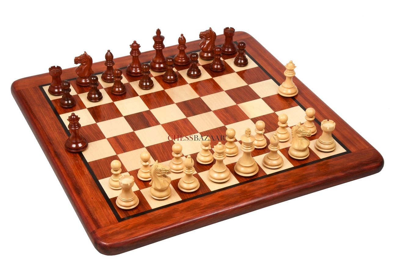 12 Metal Luxury Chess Pieces & Board Set Staunton 