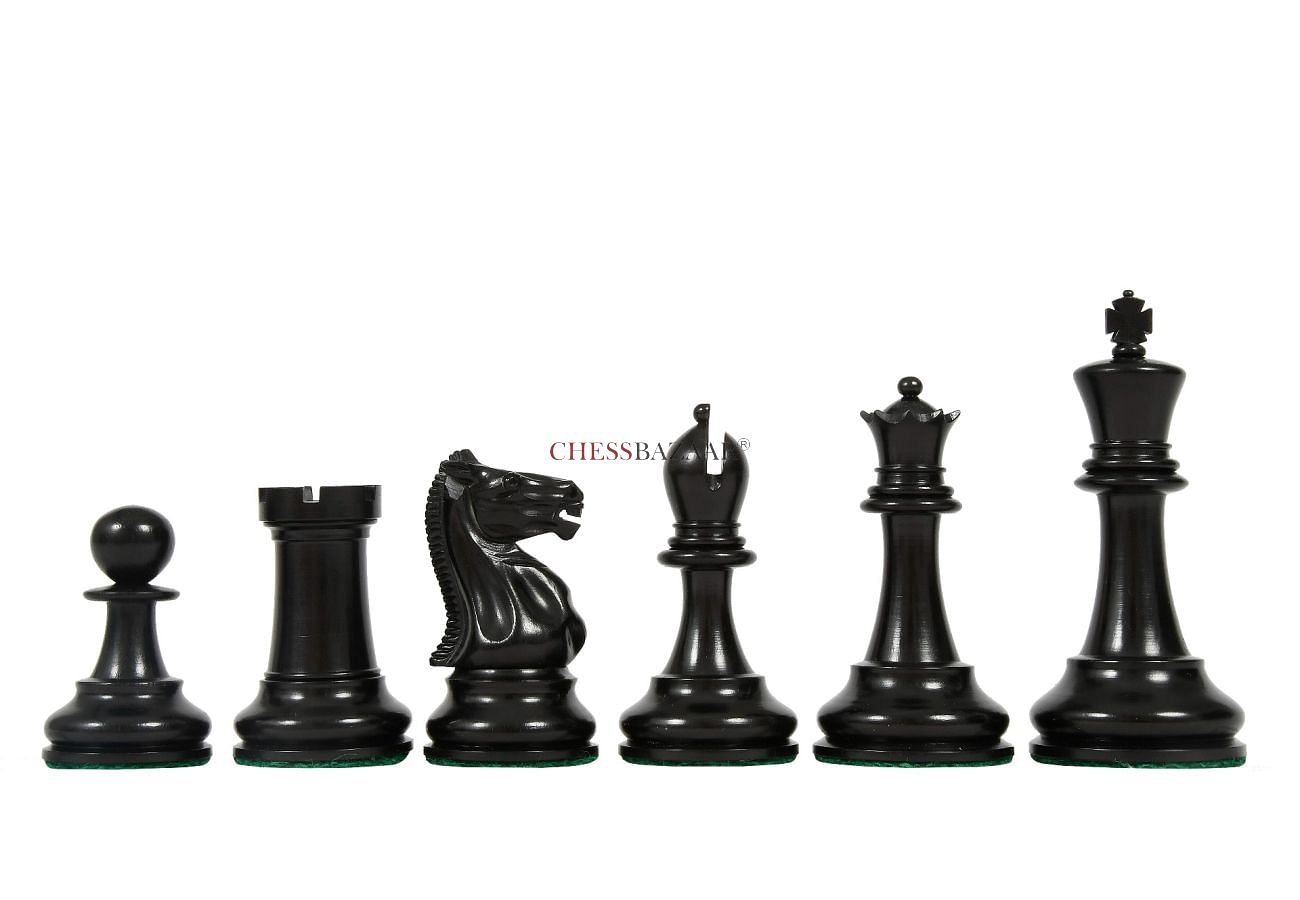 World Championship Chess Pieces Set 3.75 FIDE type+ 21 Ebony