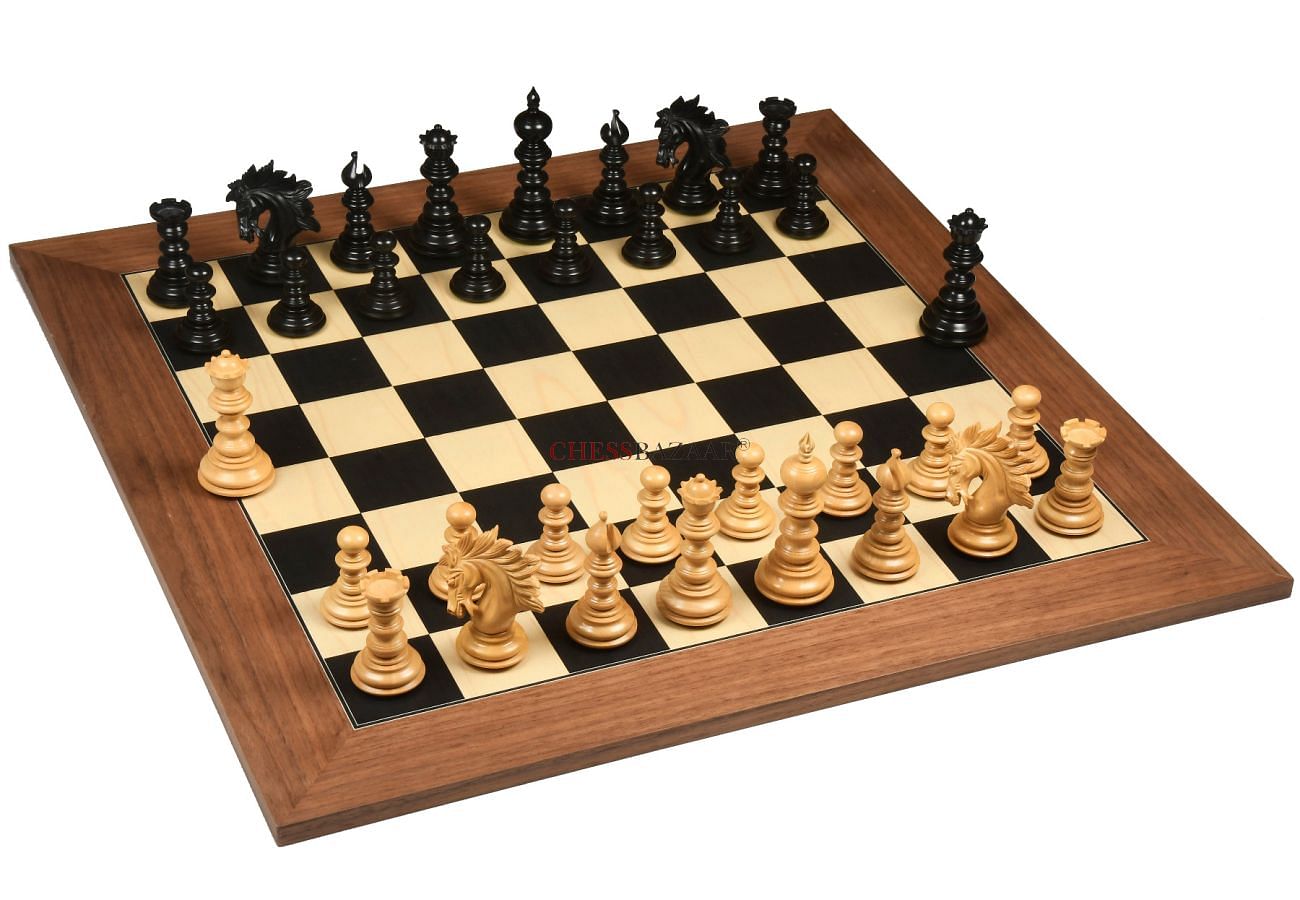 Black Marble Luxury Chess Set - Custom Chess Board - Weighted