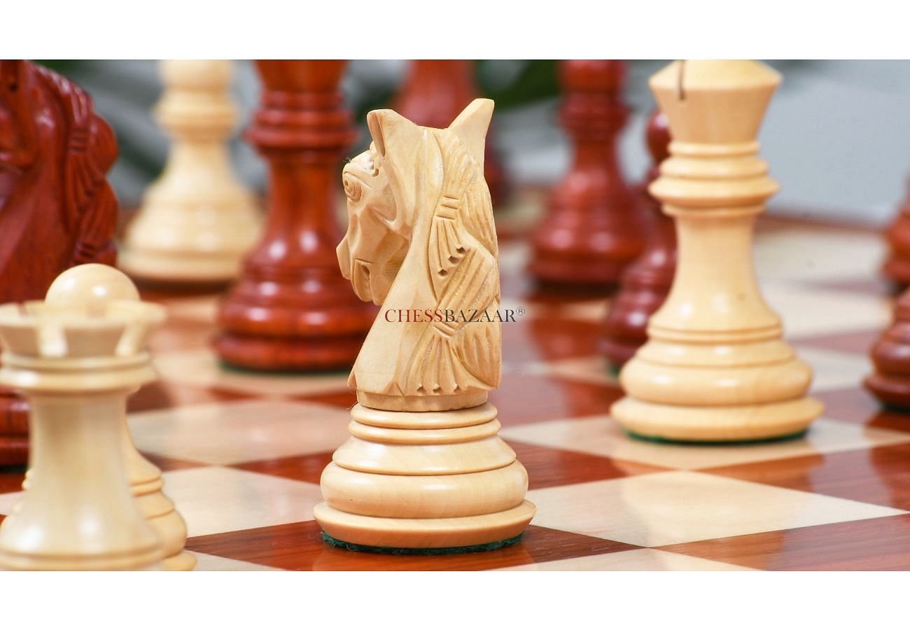 French Lardy Staunton Chess Set with Ebonized & Boxwood Pieces - 2.75 King