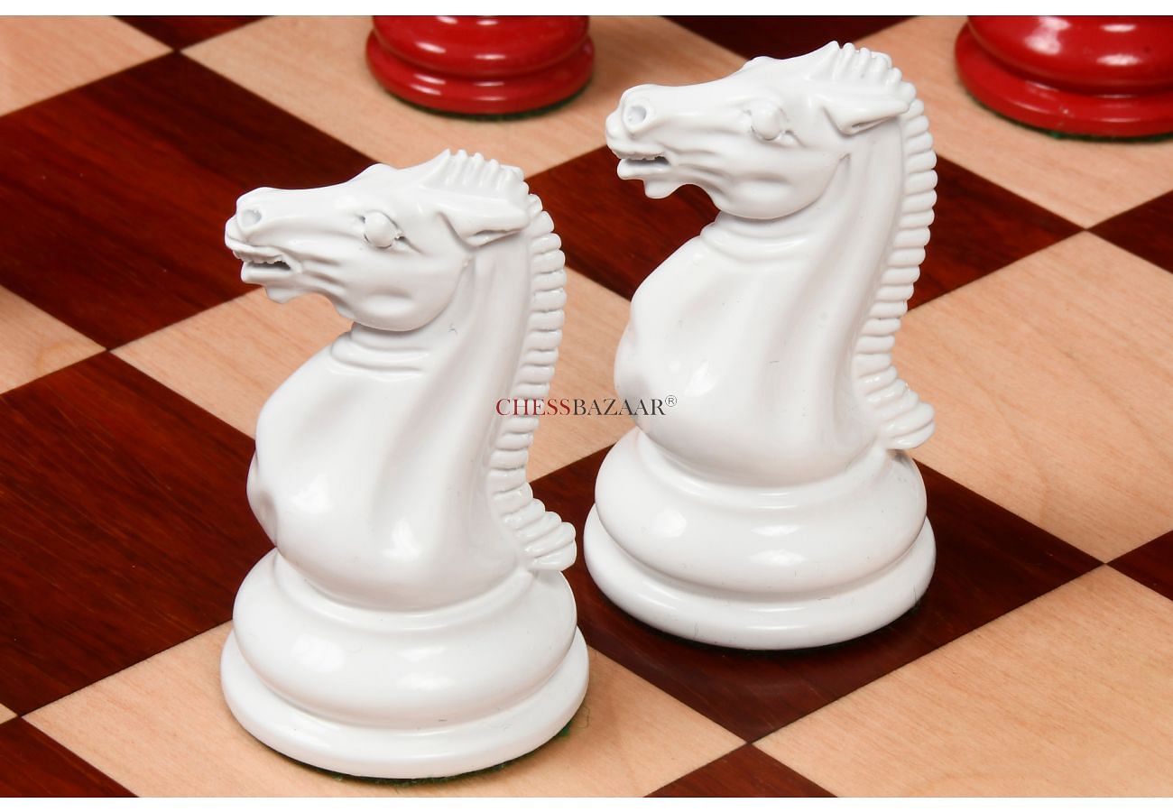 Analysis Size Standard Club Plastic Chess Set Black & Ivory Pieces - 3 King