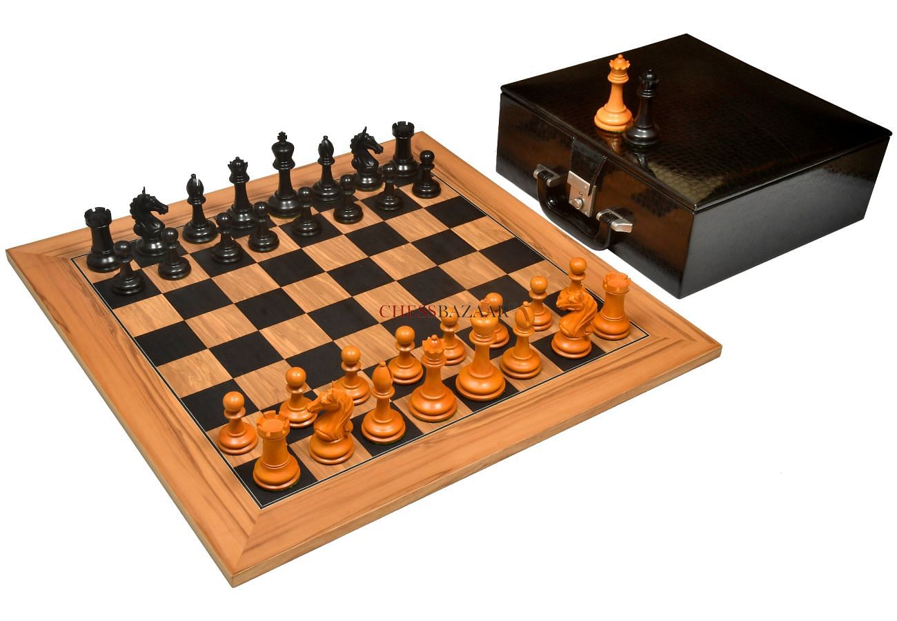 Buy The Ancient Indian Warrior Staunton Luxury Chess Set in Ebony