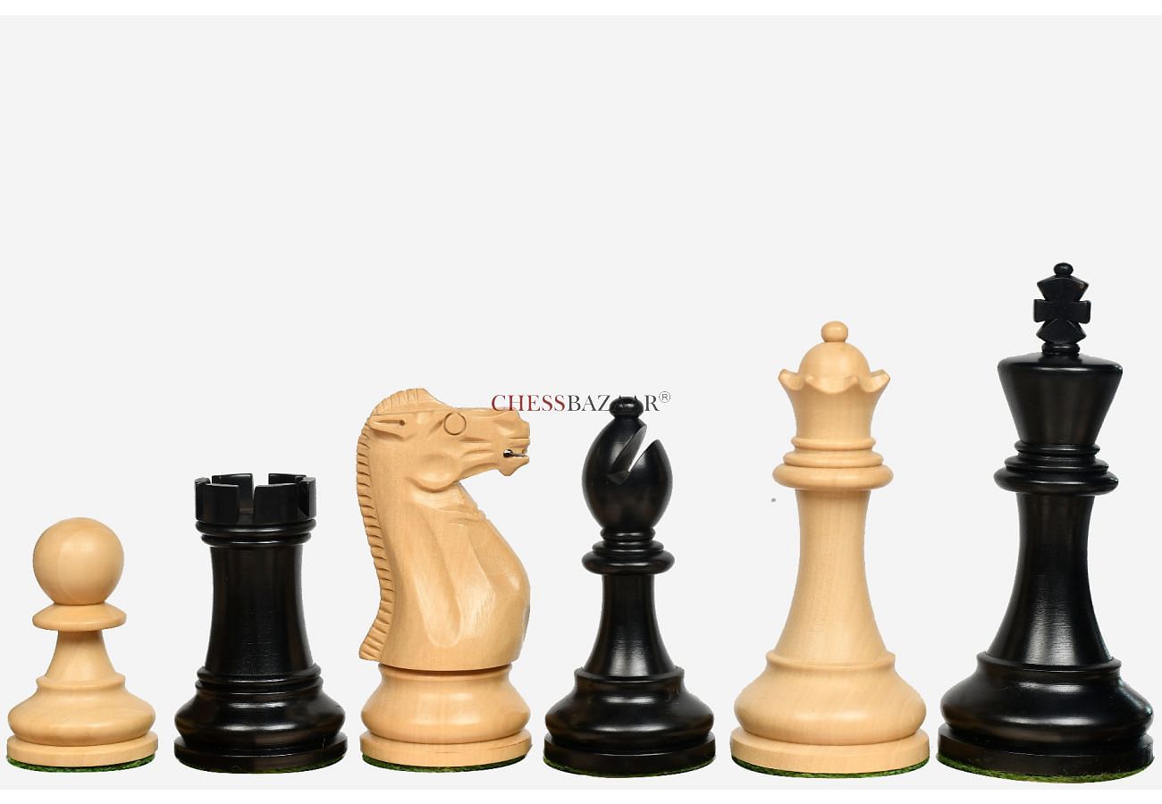 French Lardy Staunton Chess Set with Ebonized & Boxwood Pieces - 2.75 King