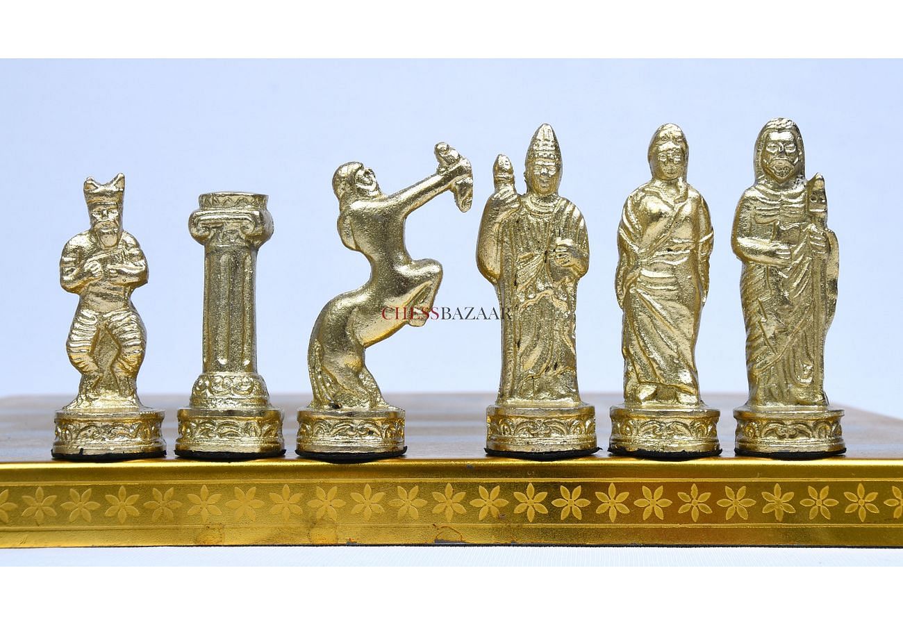 Clearance - Solid Brass Chess Pieces With Collectible Premium