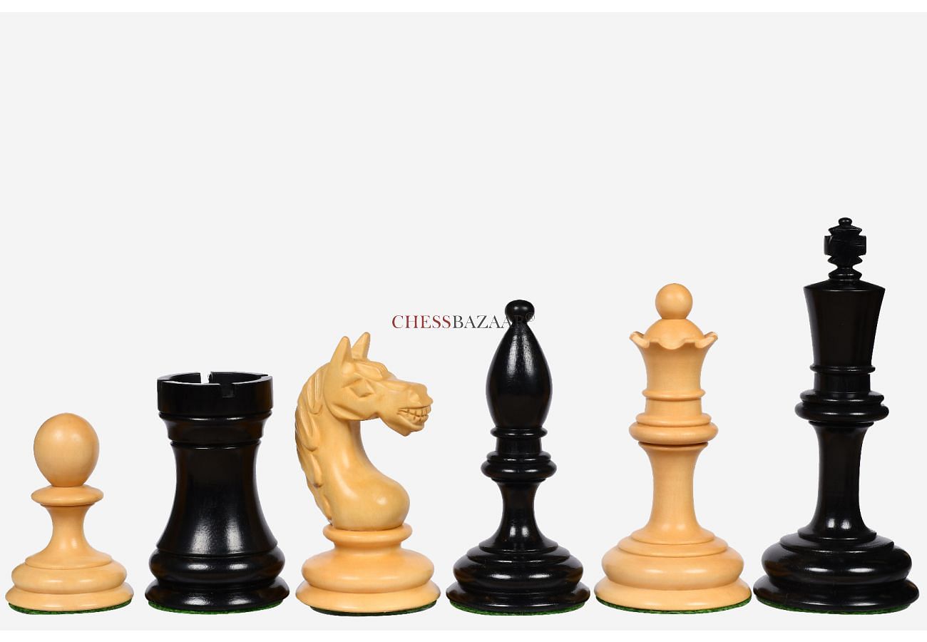 1933 Botvinnik Flohr-I Soviet Golden Rosewood Chess Pieces