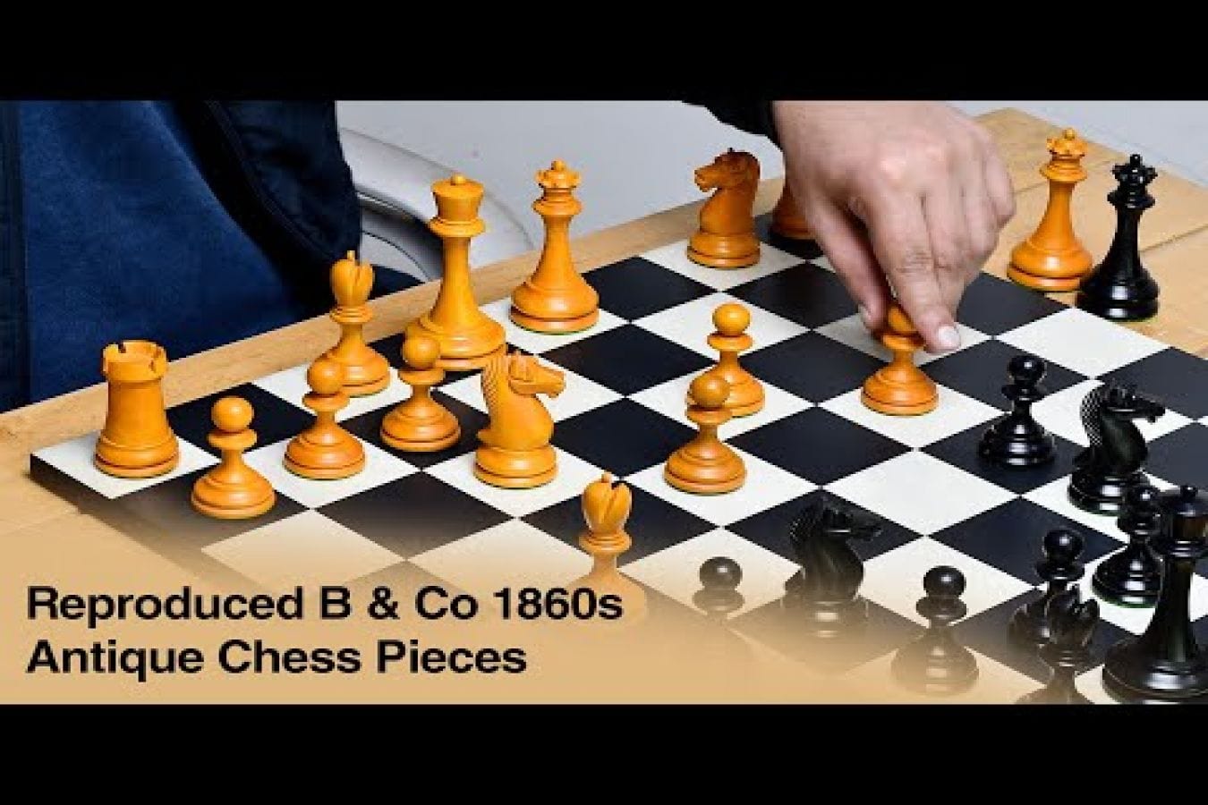 Reproduced B & Co 1860s Antique Chess Pieces | Chess Bazaar