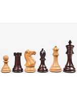 The Honour of Staunton (HOS) Series Weighted Chess Pieces in Rosewood & Natural Boxwood - 4.0" King