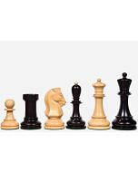 4.25" King Size Reproduced 1950 Dubrovnik Bobby Fischer Weighted Chess Pieces Set in Ebony wood