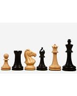 The GM Blitz Edition Staunton Series Chess Pieces in Ebony Wood & Natural Boxwood - 3.75" King