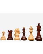 1950 Reproduced Dubrovnik Bobby Fischer Chessmen Version 3.0 in Bud Rose Wood / Box Wood - 3.75" King