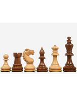 Reproduced Vintage 1950's Circa Bohemia Staunton Series German Chess Pieces in Sheesham & Box Wood - 3.89" King 