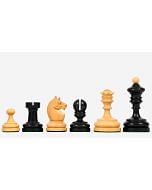 Reproduced Vintage 1930 Knubbel Analysis Chess Pieces in Ebonized and Natural Boxwood - 3" King 