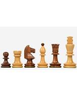 Reproduced Romanian-Hungarian National Tournament Chess Pieces in Sheesham & Boxwood - 3.8" King