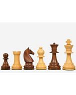 Reproduced 90s French Chavet Championship Tournament Chess Pieces V2.0 in Sheesham / Box Wood - 3.6" King