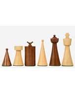 1940s Art Deco Series Weighted Chess Pieces Sheesham and Boxwood  -3.8" King