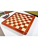 Wooden Chess Board Rounded Edge Blood Red Bud Rose Wood 23" - 60 mm