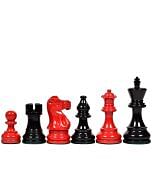The Smokey Staunton Series Chess Pieces in Painted Box Wood - 3.8" King