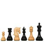 The New Imperial Weighted Chess Pieces in Genuine Ebony and Boxwood - 3.75" King with Extra Queens