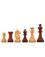 Reproduced 90s French Chavet Championship Tournament Chess Pieces V2.0 in Bud Rose Wood / Boxwood - 3.6" King