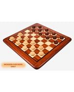 Wooden Checkers / Draught Set in Bud Rose Wood & Box wood - 35mm