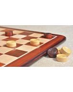 Wooden Checkers / Draught Set in Bud Rose Wood & Box wood - 30mm