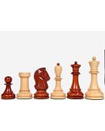 4.25" King Size Reproduced 1950 Dubrovnik Bobby Fischer Weighted Chess Pieces Set in Bud Rosewood