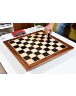 Solid Wooden Indian Chess Board in Genuine Ebony Wood & Maple Wood with Sheesham Wood Border 23" - 60 mm Square