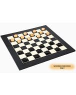 Wooden Checkers / Draught Set in Stained Dyed Boxwood & Natural Box wood - 35mm